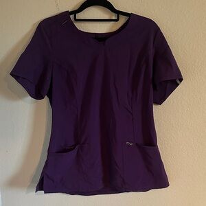 NFINITY Purple Short Sleeve Women's Scrub Top